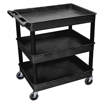Utility Cart 400 lb Cap. PE 3 Shelves MPN:TC111-B