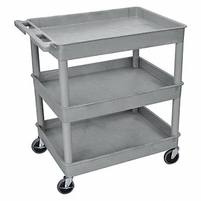 Utility Cart 400 lb Cap. PE 3 Shelves MPN:TC111-G