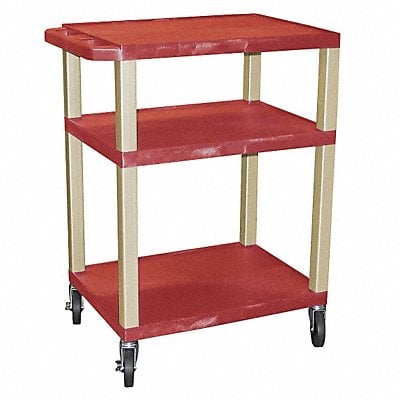 Utility Cart 300 lb Cap. Resin 3 Shlvs MPN:WT34R