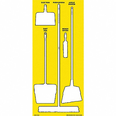 Shadow Board Combo Kit Yellow White Wall MPN:7DX15