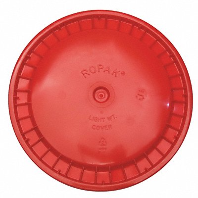 Plastic Pail Lid Red HDPE MPN:ROP2100CVR-SN-R