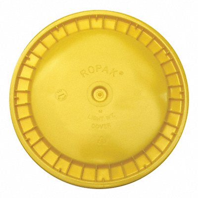 Plastic Pail Lid Yellow HDPE MPN:ROP2100CVR-SN-Y