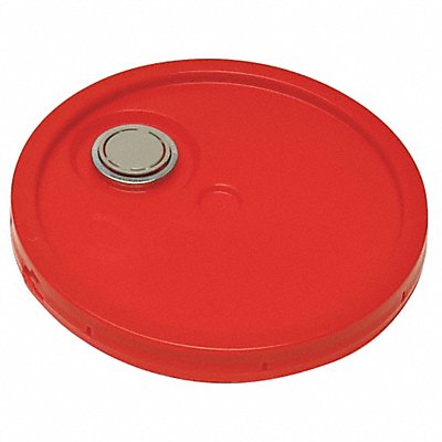 Plastic Pail Lid Red HDPE MPN:ROP2100CVRF-TT-R