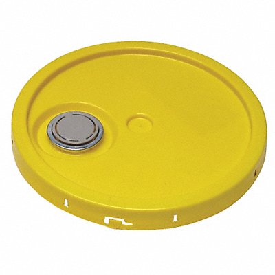 Plastic Pail Lid Yellow HDPE MPN:ROP210CVR0F-TT-Y
