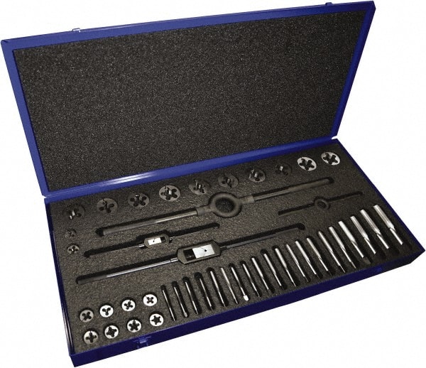 Tap & Die Set: 1/4-20 to 1-12 Taps, 1/4-20 to #1-12 Dies MPN:420363