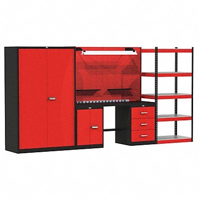 Modlr Cabnt/Shelving Set 78 H 168 W 24 D MPN:FKMIXEDSTOR-LG-S