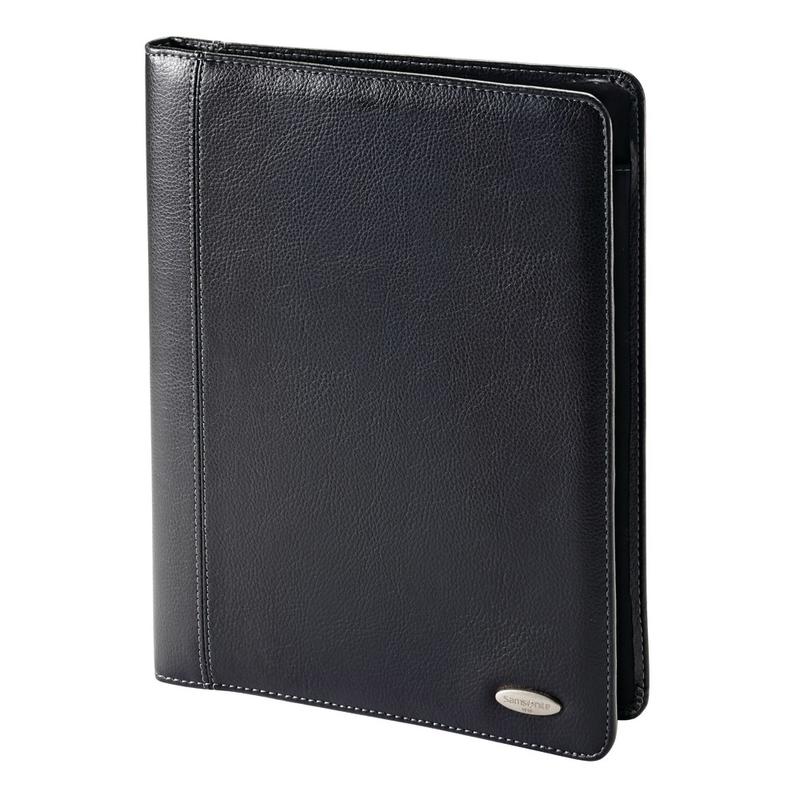 Samsonite Vinyl Bi-Fold Writing Pad, 12 1/4in x 10in x 1in, Black (Min Order Qty 4) MPN:961135