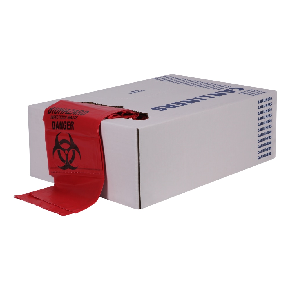 Heritage Healthcare Infectious Waste Can Liners, 30 Gallons, Red, 250 Liners Per Pack, Case Of 2 Packs MPN:A4830PR