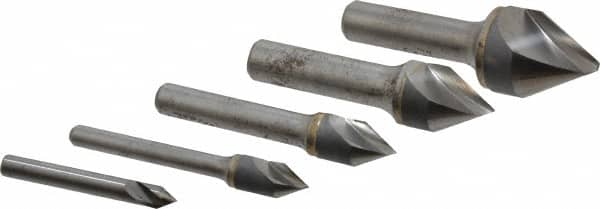 Countersink Set: 5 Pc, 1/4 to 1