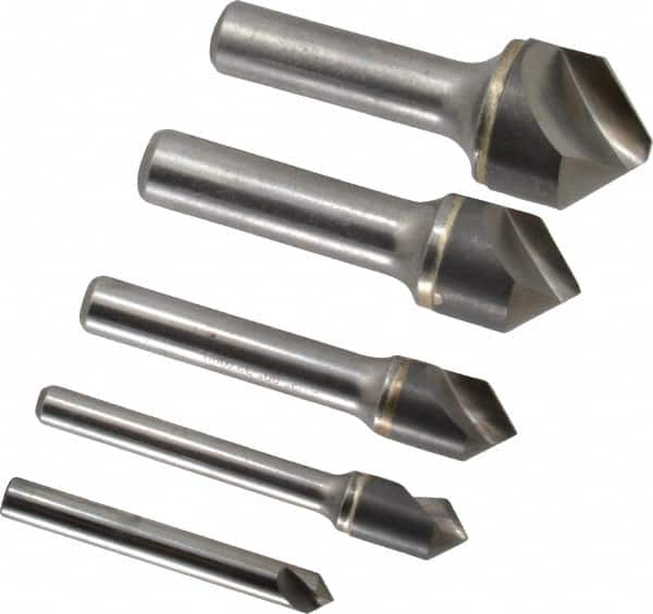 Countersink Set: 5 Pc, 1/4 to 1
