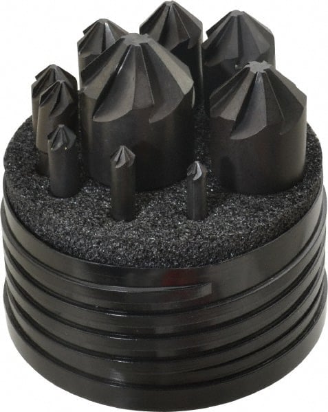 Countersink Set: 10 Pc, 1/4 to 1-1/2