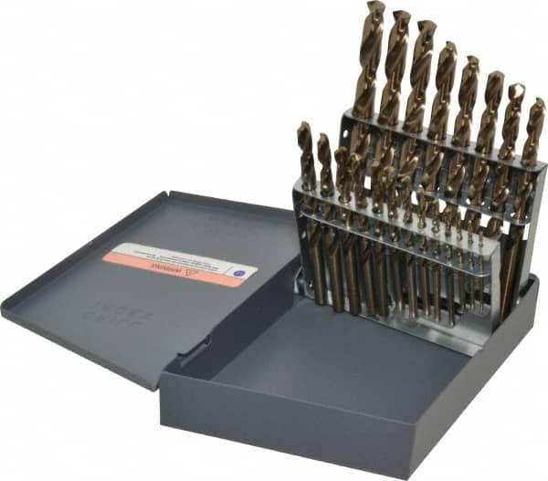 Drill Bit Set: Jobber Length Drill Bits, 21 Pc, 135 ° MPN:66693714
