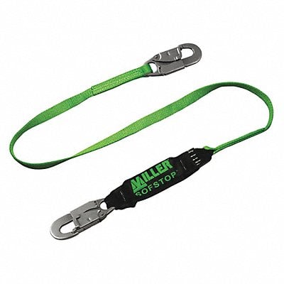 Shock-Absorbing Lanyard Black/Green MPN:913TWLS-Z7/6FTGN
