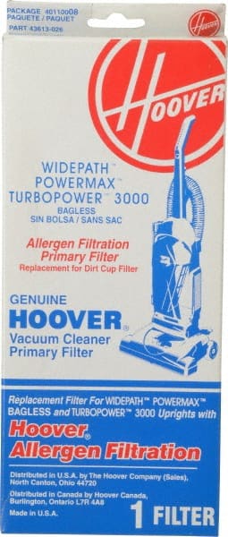 Vacuum Cleaner Allergen Filter: Dry Pickup MPN:40110008