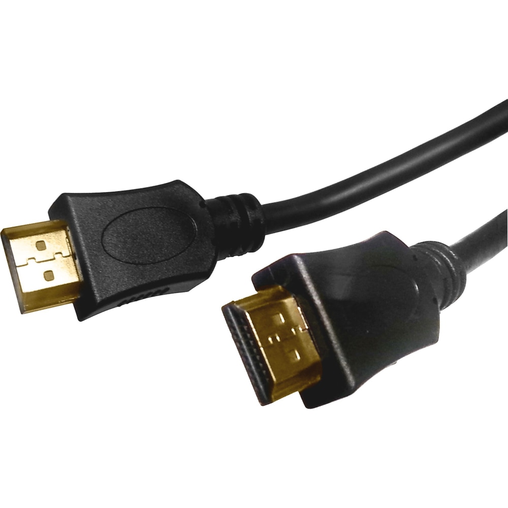 Compucessory HDMI Ethernet Cable - 12 ft HDMI A/V Cable for TV, Audio/Video Device - First End: 1 x HDMI Male Digital Audio/Video - Second End: 1 x HDMI Male Digital Audio/Video - Black - 1 Pack (Min Order Qty 7) MPN:11161