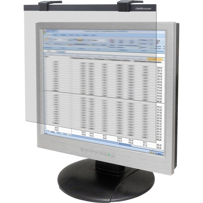 Business Source 19in-20in Widescreen LCD Privacy Filter Clear - For 19in Widescreen LCD, 20in Monitor - 16:10 - Acrylic - Anti-glare - 1 MPN:20512