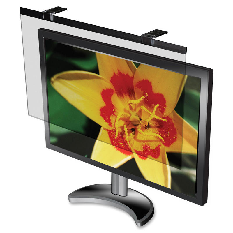 Business Source Wide-screen LCD Anti-glare Filter Black - For 21.5in Widescreen LCD, 22in Monitor - 16:10 - Acrylic - Anti-glare - 1 MPN:59020