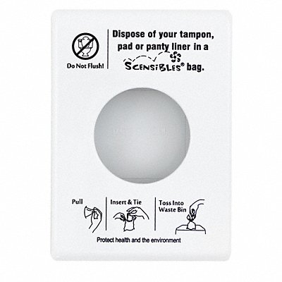 Sanitary Disposal Bag Dispenser 5-1/4 H MPN:SDW