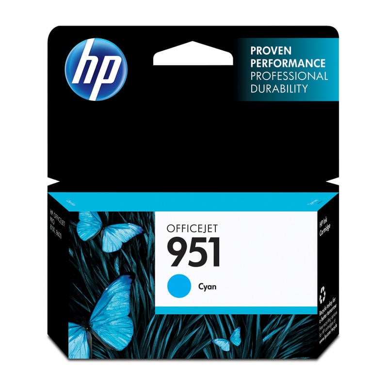 HP 951 Cyan Ink Cartridge, CN050AN (Min Order Qty 2) MPN:CN050AN