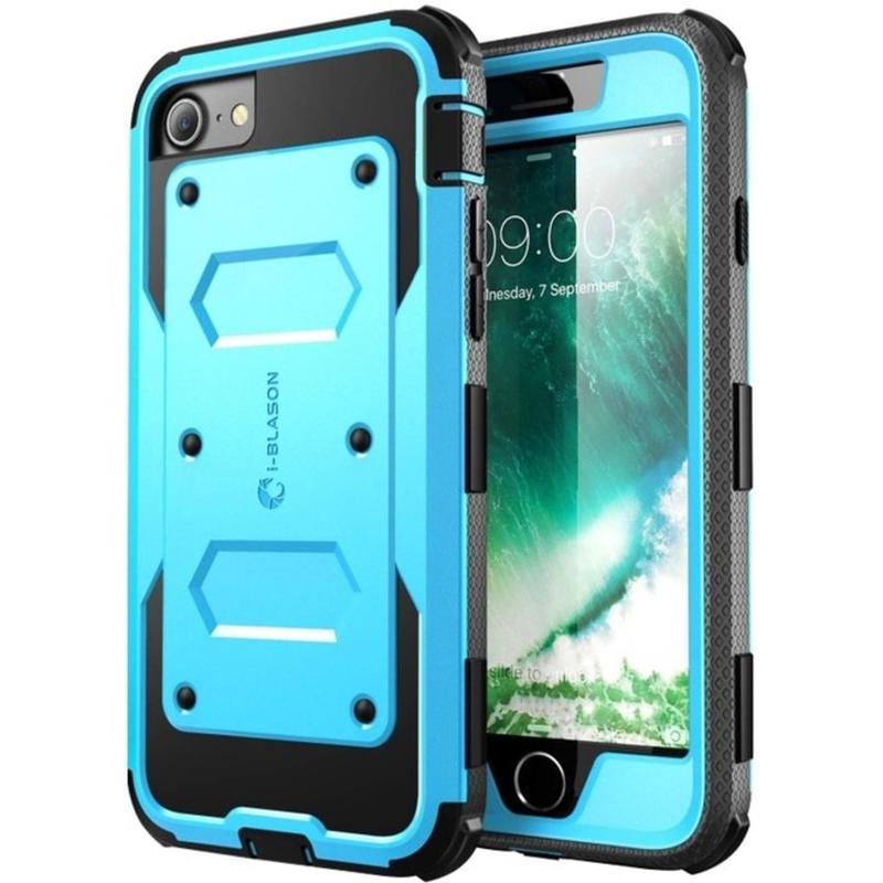 i-Blason ArmorBox Dual Layer - Protective case for cell phone - rugged - blue (Min Order Qty 3) MPN:IPH8-ARMOBX-BE