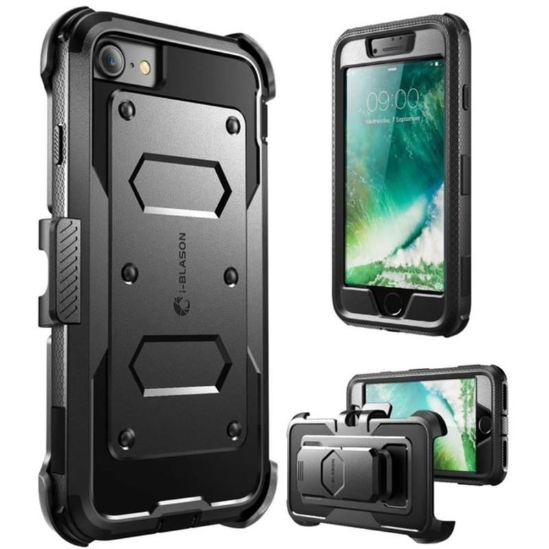 i-Blason ArmorBox Dual Layer - Protective case for cell phone - rugged - black (Min Order Qty 3) MPN:IPH8P-ARMOR-BK