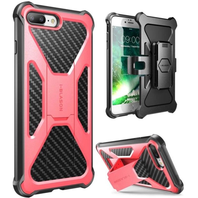 i-Blason Transformer - Back cover for cell phone - rugged - pink (Min Order Qty 3) MPN:IPH8P-TRANSF-PK
