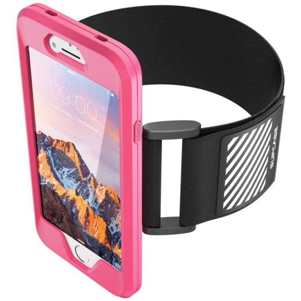 SUPCASE Athletic Armband - Back cover for cell phone - silicone - pink (Min Order Qty 3) MPN:S-IPH8-ARMBD-PK