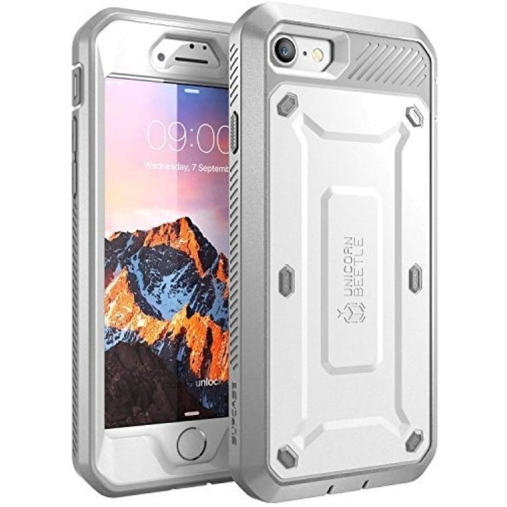 SUPCASE Unicorn Beetle Pro Full-Body - Protective case for cell phone - polycarbonate, thermoplastic polyurethane (TPU) - white (Min Order Qty 3) MPN:S-IPH8UBPROWHGY