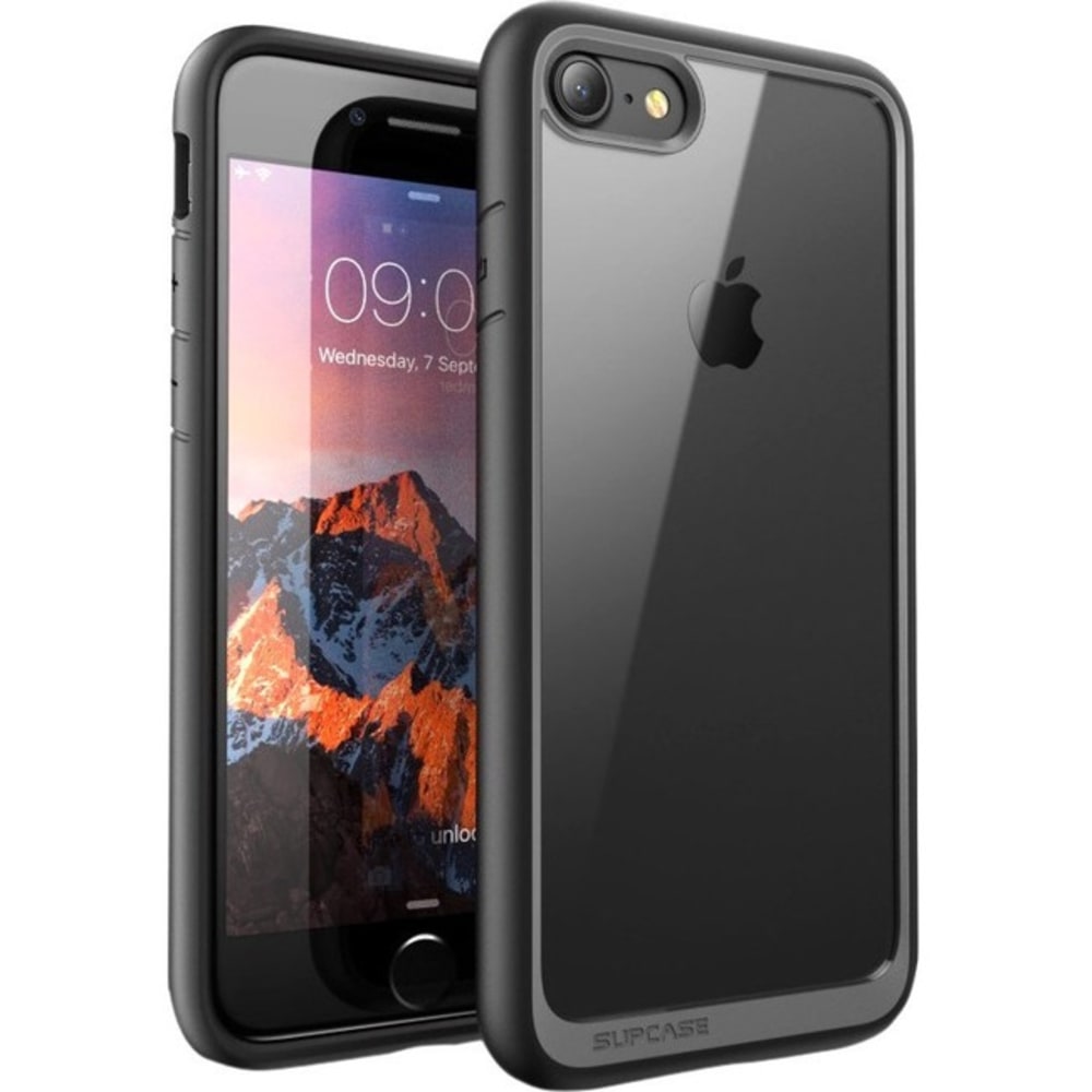 i-Blason Unicorn Beetle Style - Back cover for cell phone - polycarbonate, thermoplastic polyurethane (TPU) - black (Min Order Qty 4) MPN:SUP-IP7-UBSTYLE-BLK