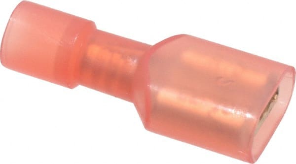 Wire Disconnect: Female, Red, Vinyl, 22-18 AWG, 1/4