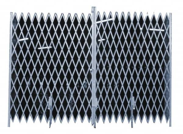 Bi-Parting Folding Gate: 6' High, 14' Wide, Steel Frame MPN:PFG1465-ANG