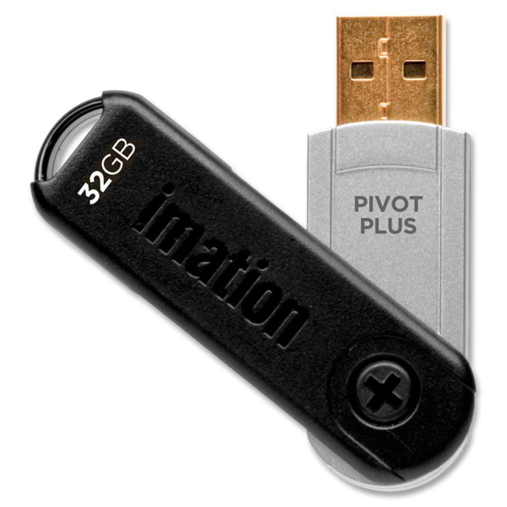 Imation Pivot Plus - USB flash drive - encrypted - 32 GB - USB 2.0 - TAA Compliant MPN:27993