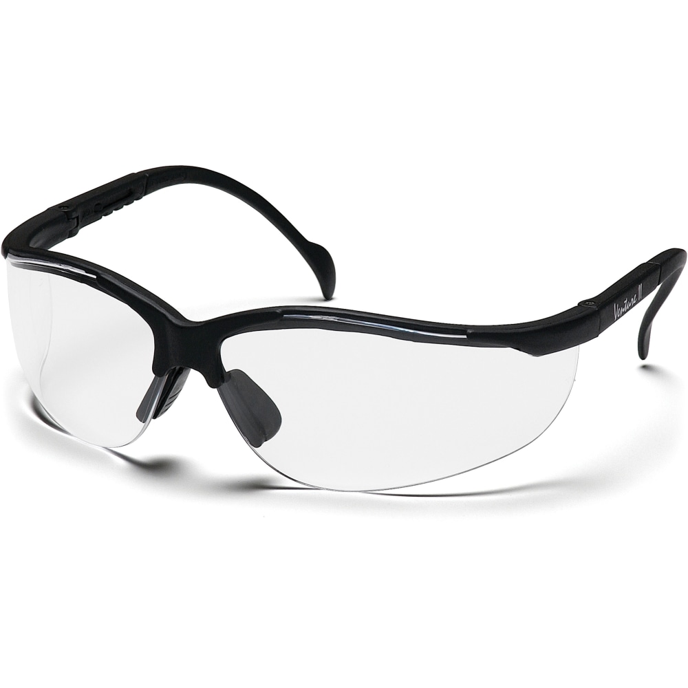 ProGuard 830 Series Style Line Safety Eyewear - Ultraviolet Protection - Polycarbonate - Clear, Black - Comfortable, Lightweight, Adjustable Temple, Comfortable - 1 Each (Min Order Qty 16) MPN:8301000