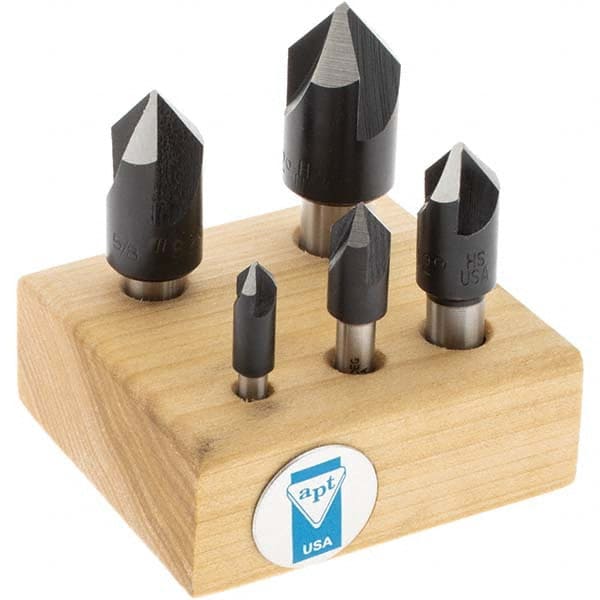 Countersink Set: 5 Pc, 1/4 to 3/4