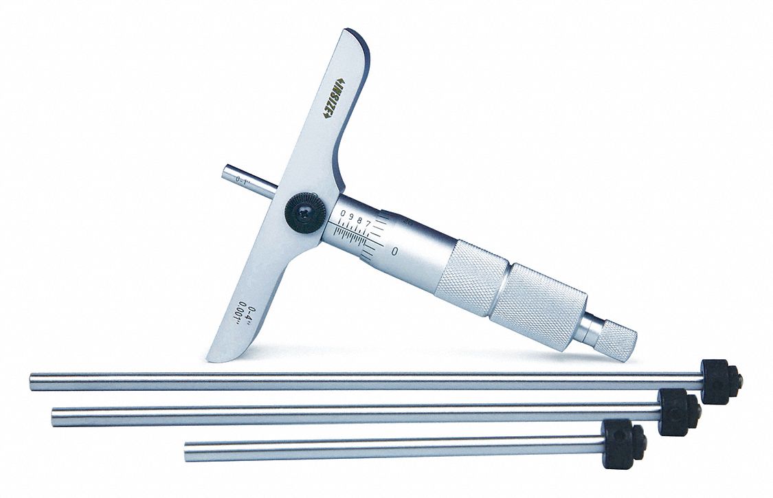 Depth Micrometer 4 L Base Flat Anvil MPN:3241-B4