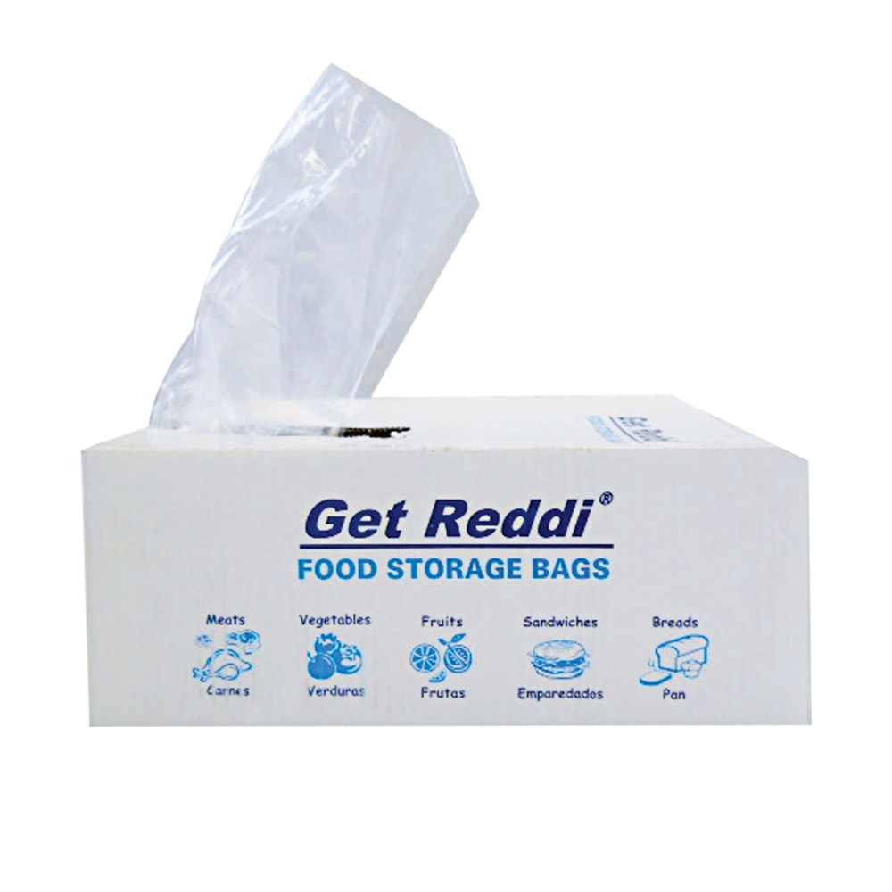 Get Reddi Food and Poly Bag, 10 inches x 4 inches x 20 inches, 18-Quart, 0.68 mL, Clear, Sold as 1000 per Case (Min Order Qty 2) MPN:PB100420R