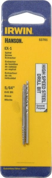 Bolt & Screw Extractor Set: Spiral Flute Screw Extractor & Drill MPN:53701