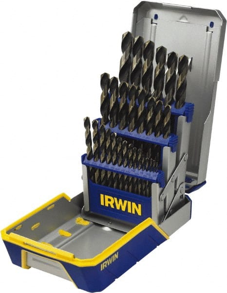 Drill Bit Set: Jobber Length Drill Bits, 29 Pc, 0.0625