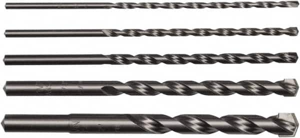 Drill Bit Set: Hammer Drill Bits, 5 Pc, 0.1563