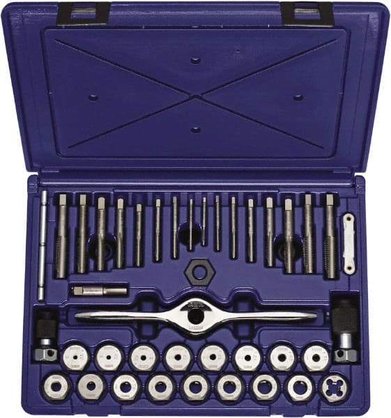 Tap & Die Set: #4-40 to 1/2-20 Taps, #4-40 to 1/2-20 Dies MPN:1841346