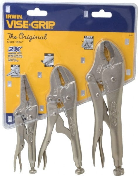 Plier Set: 3 Pc, Locking Pliers MPN:323S