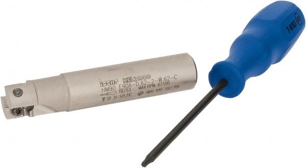 Indexable Square-Shoulder End Mill: HM90 E90A-D62-2-W62-C, 5/8