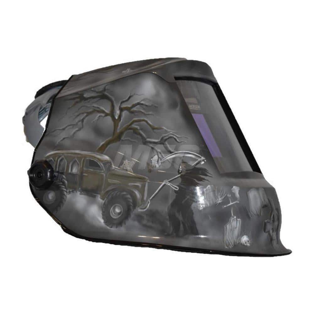 Welding Helmet: Black & Gray, Nylon, Shade 10 MPN:47100