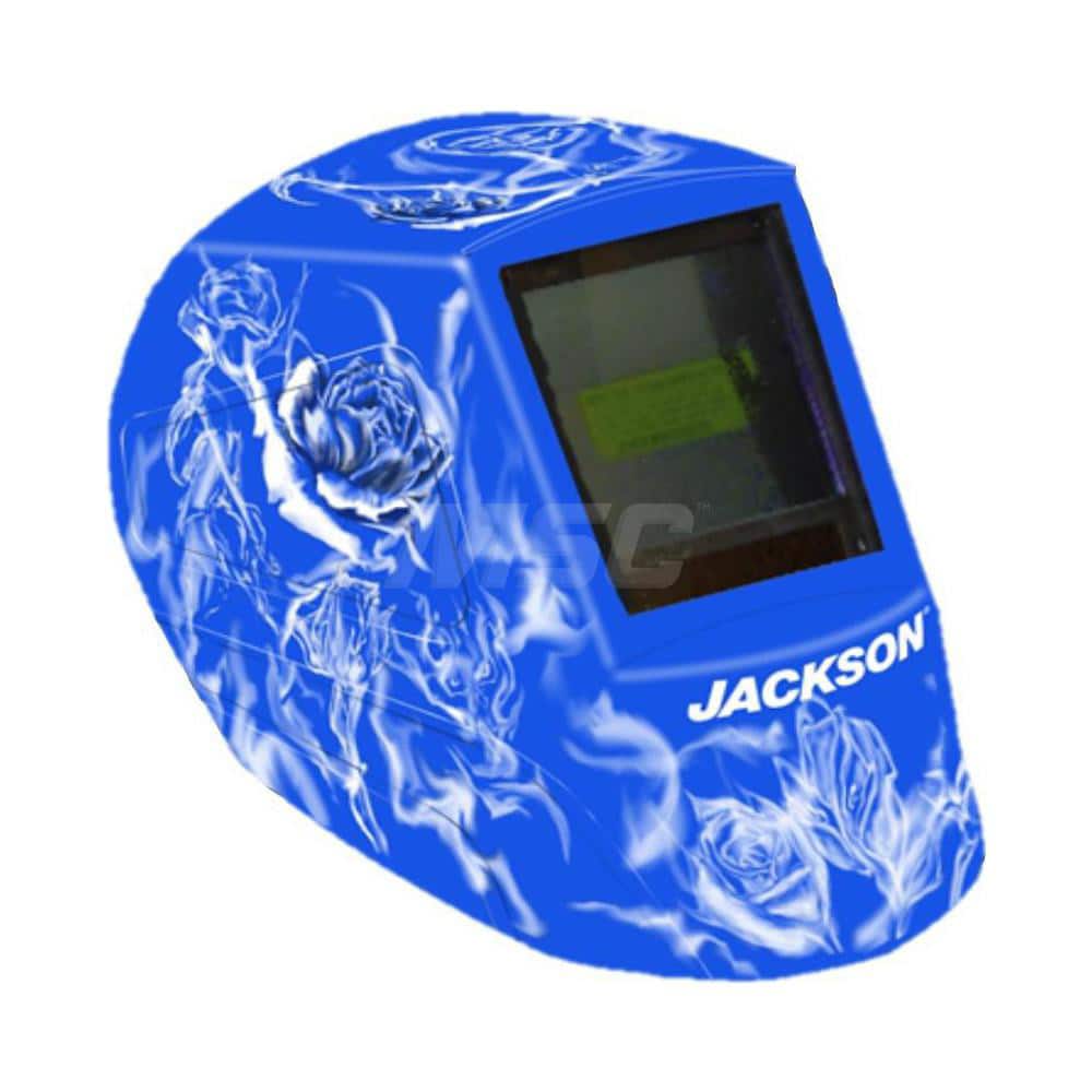 Welding Helmet: Blue & White, Nylon, Shade 10 MPN:47104
