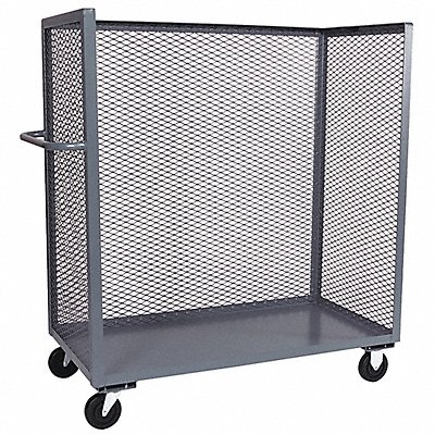 Stock Cart Mesh 3-Sided with Shelf MPN:ZA236