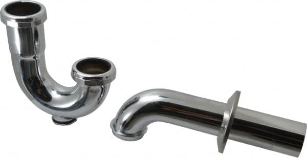 1-1/2 Outside Diameter, 20 Gauge, P Trap with Wall Pipe and Cleanout Plug MPN:104CO