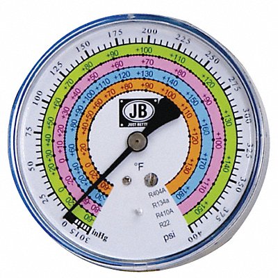 Gauge 4 In Dia Low Side Blue 400 psi MPN:M2-400