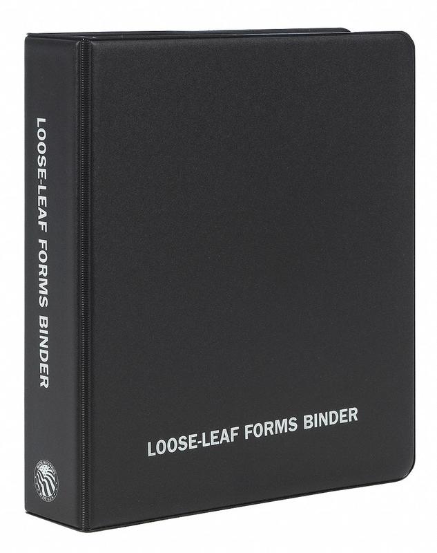 Forms Binder Hard Surface Black MPN:3788