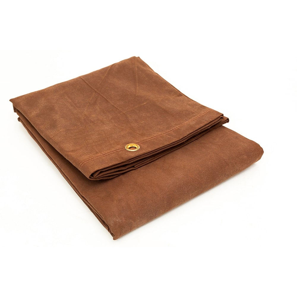 Tarp/Dust Cover: Brown, Canvas, 20' Long x 20' Wide, 22 mil MPN:TPCV2020