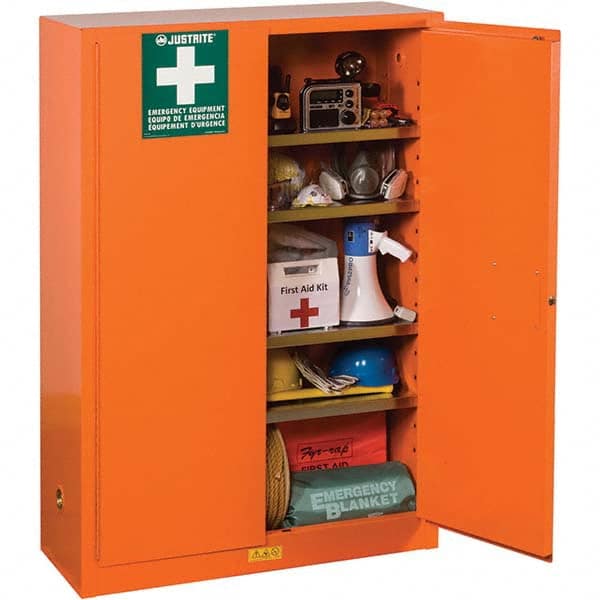 Empty First Aid Cabinets & Cases, Product Type: Emergency Preparedness Storage Cabinet , Material: Steel , Overall Height: 65in , Overall Width: 43in  MPN:860001